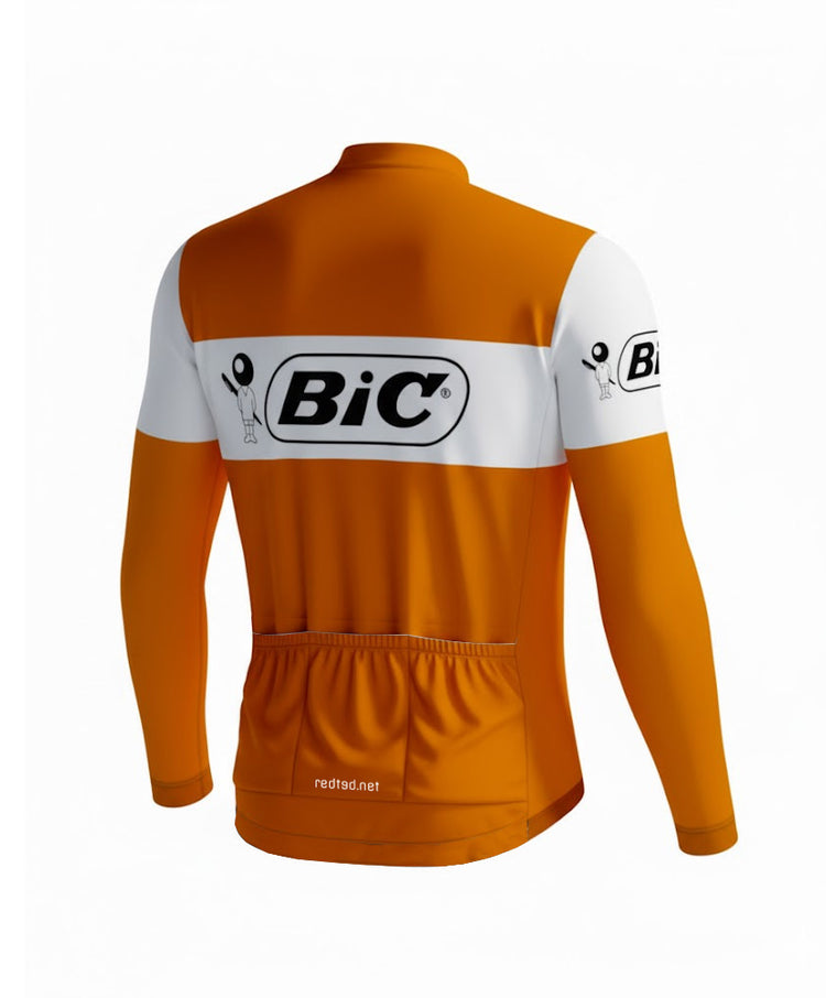Retro Winter Wielerjack (fleece) Bic - Oranje REDTED