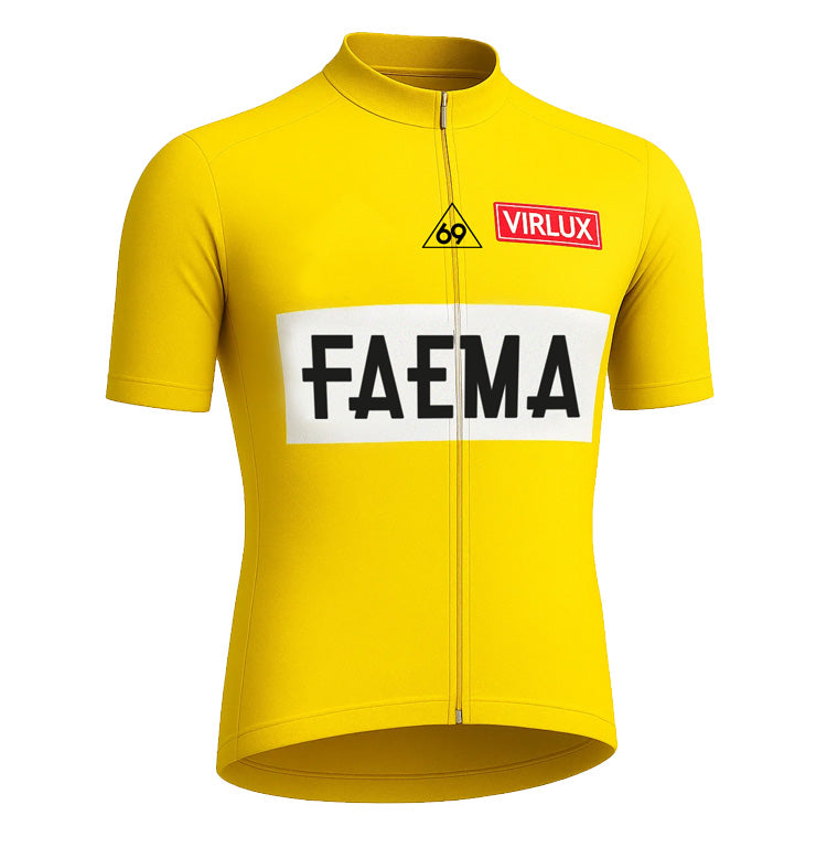 Retro Wielershirt Faema - Gele trui 1969  Gruppo Sportivo