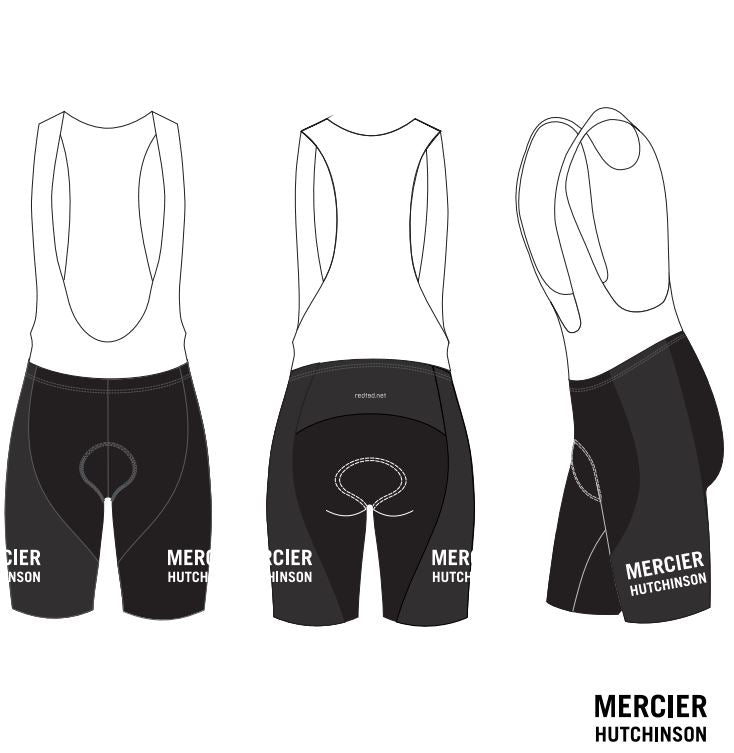 Retro Wielerbroek Mercier Hutchinson - REDTED - ZWART