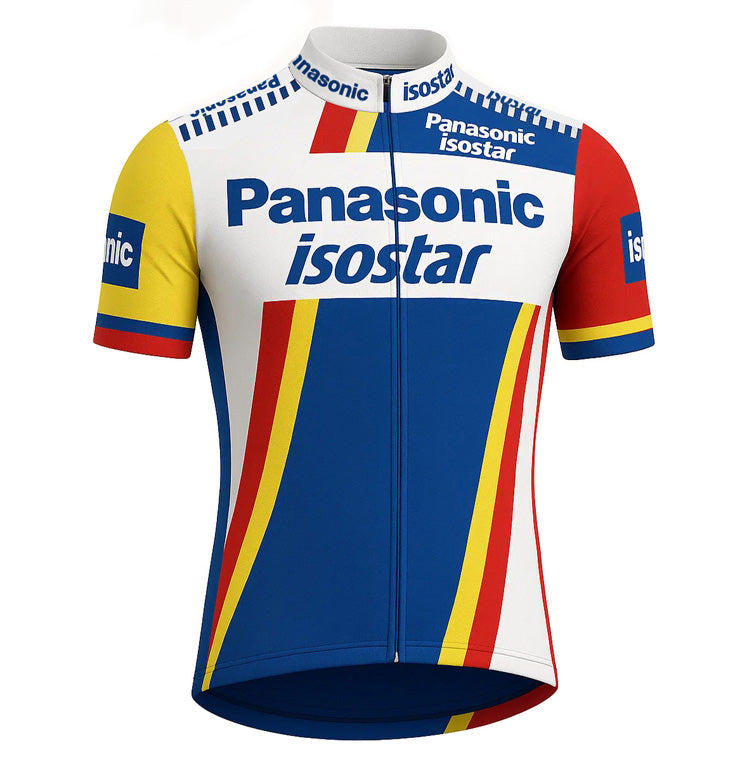 Retro Wielershirt Panasonic - Isostar 1987-1989 -  Gruppo Sportivo