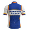 Retro Wielershirt Panasonic Raleigh - Wit/Blauw  Gruppo Sportivo