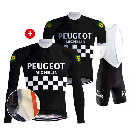 Retro Combinatie set Peugeot Zwart/Wit - REDTED