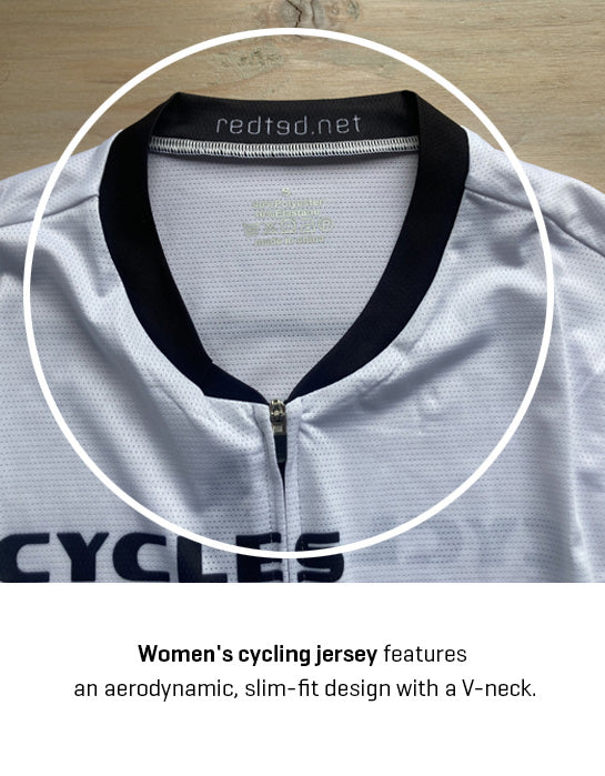 Retro Dames Wielershirt Peugeot Wit/Zwart - REDTED