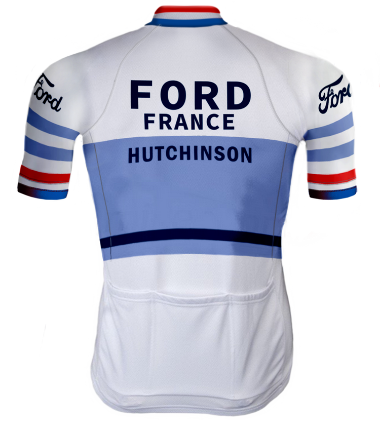 Retro Wielertenue Ford Wit/Blauw - REDTED