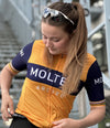 Retro Dames Wielershirt Molteni Oranje - REDTED