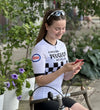 Retro Dames Wielershirt Peugeot Wit/Zwart - REDTED