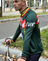 Retro Wielerjack (fleece) Wiel's Groene Leeuw - Rood/Groen REDTED