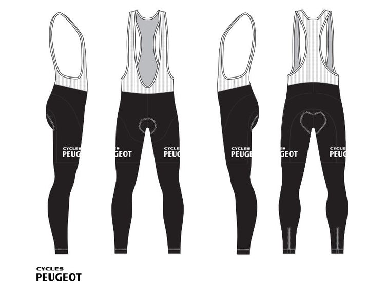 Lange Wielerbroek Peugeot Zwart - REDTED