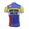 Retro Wielershirt Europ-Decor - Geel/Blauw