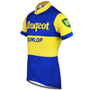 Retro Wielershirt Peugeot-Dunlop - Blauw/Geel