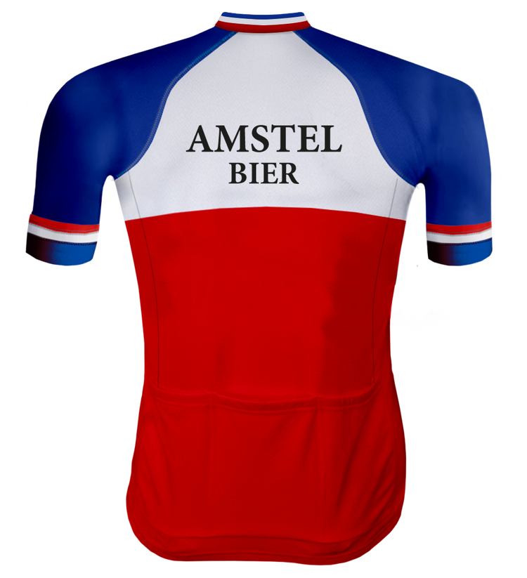 Retro Wielershirt Amstel Bier Rood/Blauw - REDTED