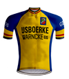 Retro Wielertenue IJsboerke Warncke geel - REDTED