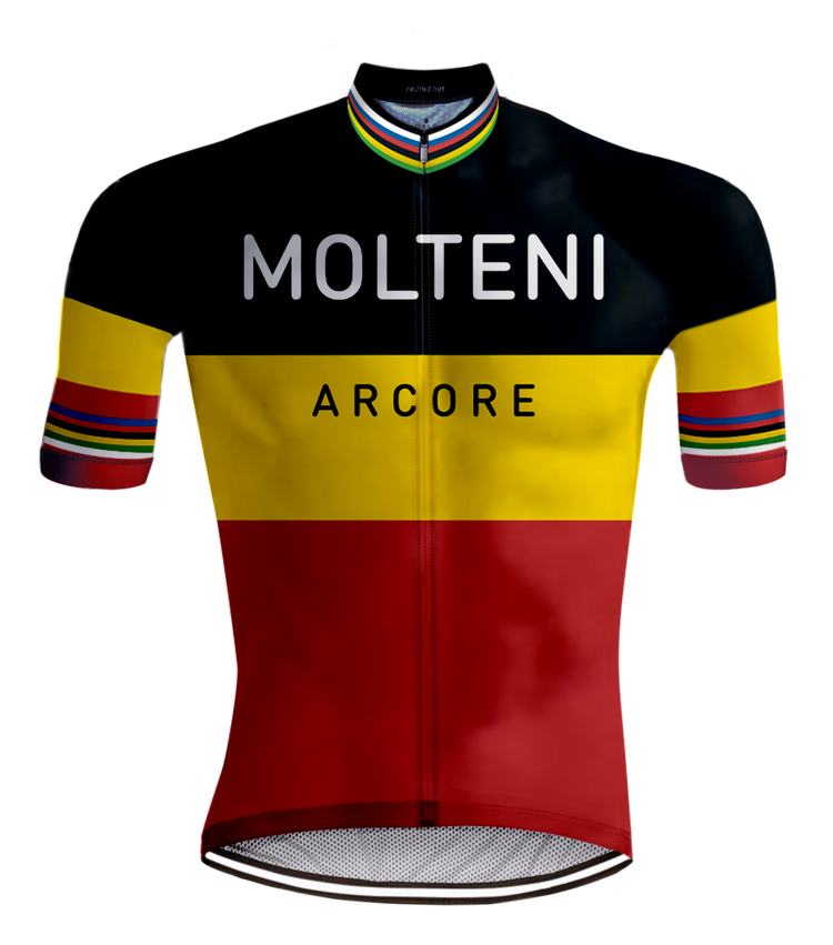 Retro Wielershirt Belgische Kampioenstrui Molteni - REDTED