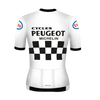 Retro Dames Wielershirt Peugeot Wit/Zwart - REDTED