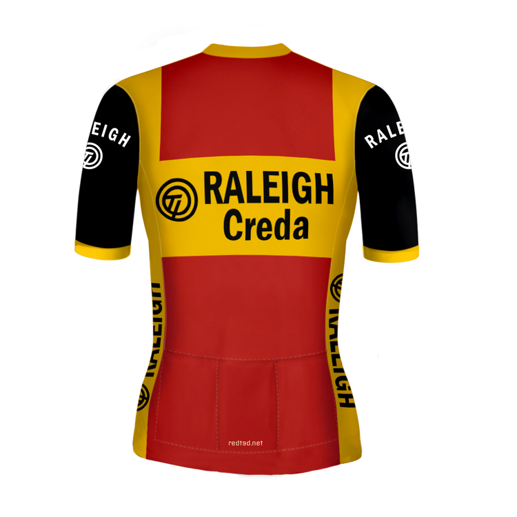 Retro Dames Wielershirt TI-Raleigh rood - REDTED