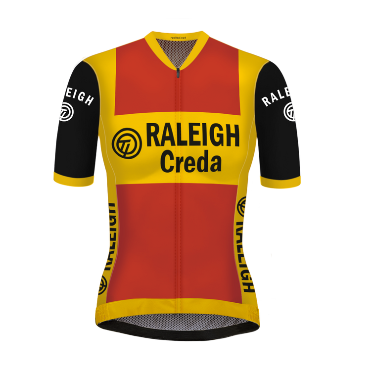 Retro Dames Wielershirt TI-Raleigh rood - REDTED